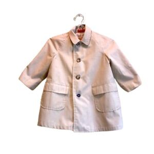 Vintage Childrens ( unisex) beige Rain Coat Size 8